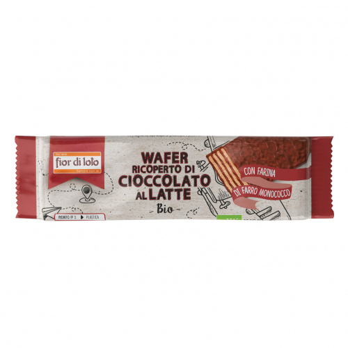 Wafer ricoperto di cioccolato al latte