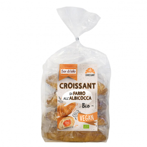 Croissant vegano di farro con albicocca