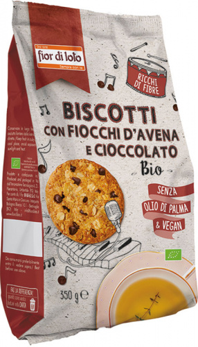 Biscotti con fiocchi di avena e cioccolato