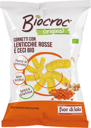 Biocroc Cornetti con lenticchie rosse  e ceci