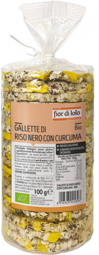 Gallette di riso nero con curcuma