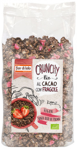Crunchy al cacao con fragole