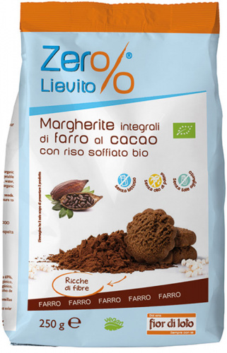 Margherite di farro con cacao e riso soffiato