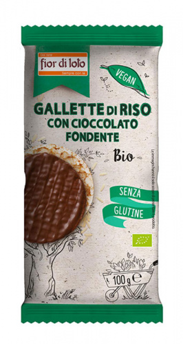 Gallette di riso con cioccolato fondente