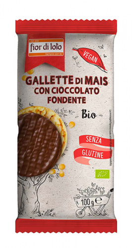 Gallette di mais con cioccolato fondente