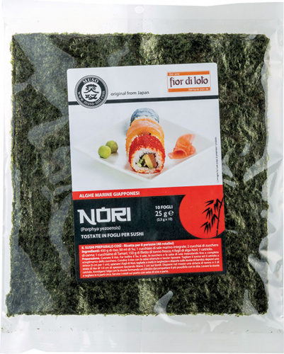 Alghe nori in fogli per sushi