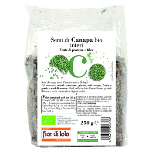 Semi di canapa interi