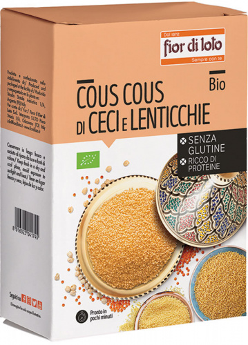 Cous cous di ceci e lenticchie rosse