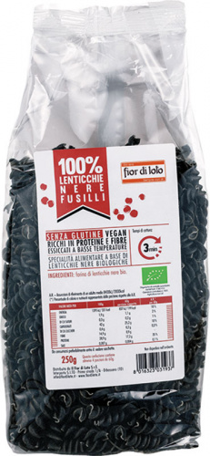 Fusilli di lenticchie nere