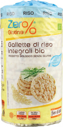 Gallette di riso integrale senza sale aggiunto