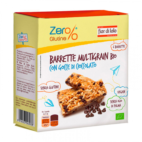 Barrette multigrain con gocce di cioccolato