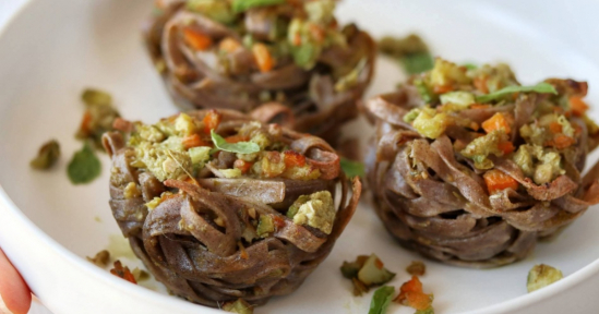 Muffin di tagliatelle di grano saraceno