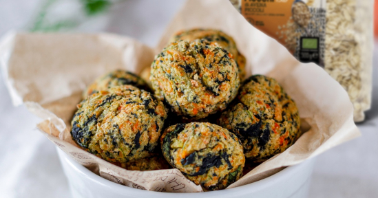 Polpette di fiocchi d'avena e verdure