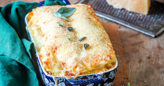 Lasagne con ragù di lenticchie