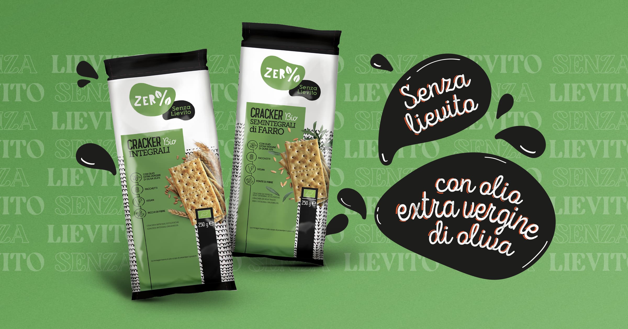 I cracker Zer%Lievito: nuovissimi nella ricetta e nel look