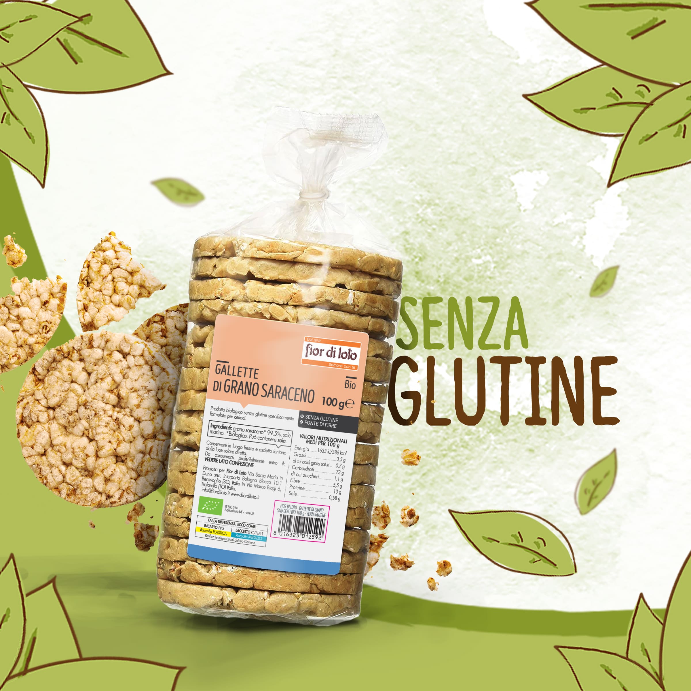 Croccanti e senza glutine: scopri le gallette di grano saraceno biologiche 