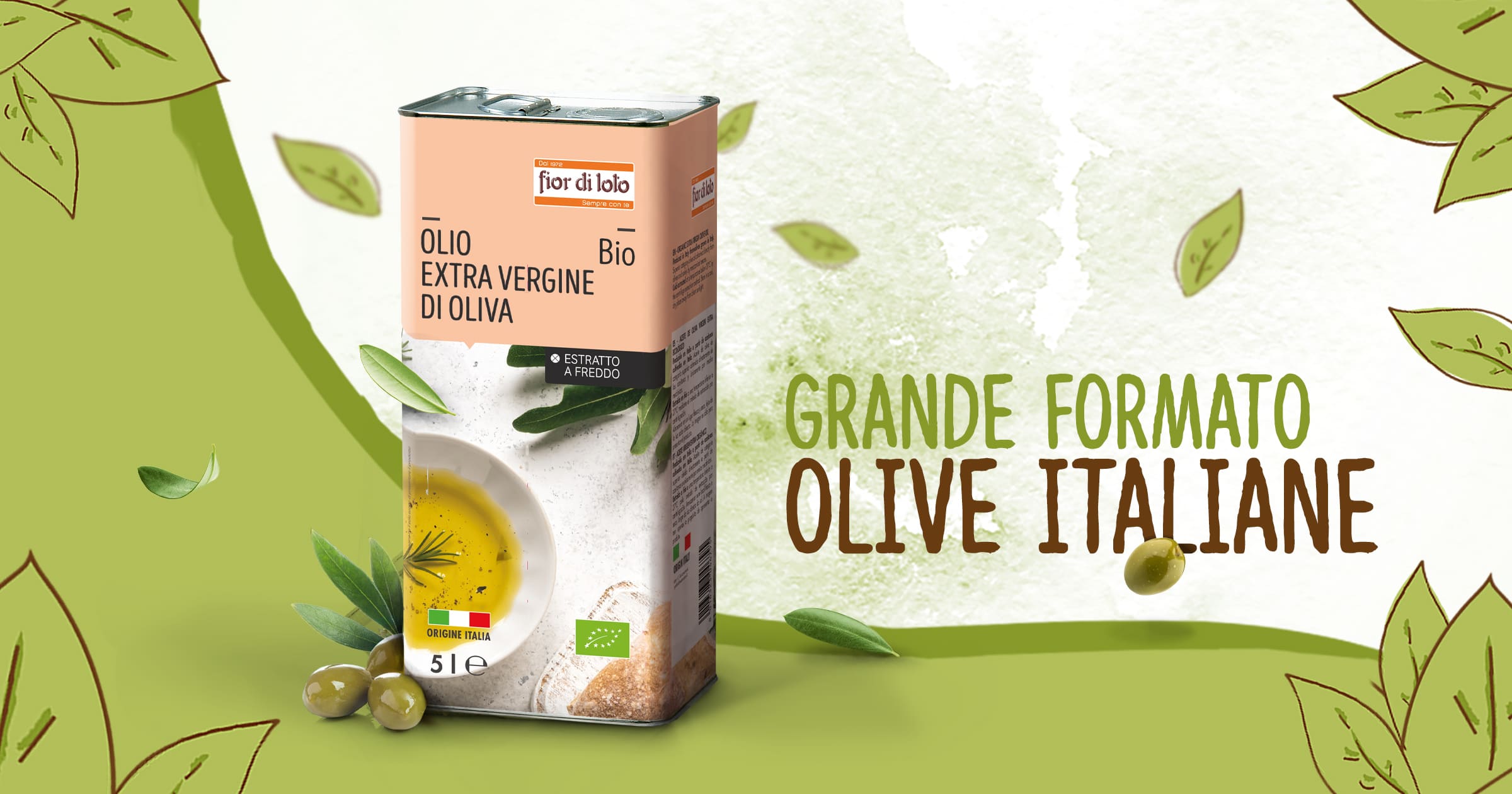 Eccellenza e gusto in un grande formato: la nuova latta da 5 litri di Olio Extra Vergine biologico